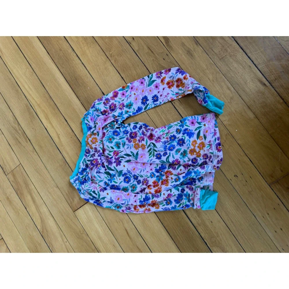 Little‎ Sleepies floral print long sleeve bamboo sleep top toddler